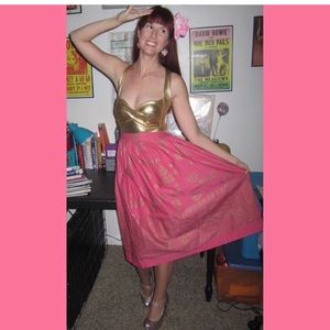 Vintage Novelty Print Skirt in Coins